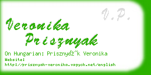 veronika prisznyak business card